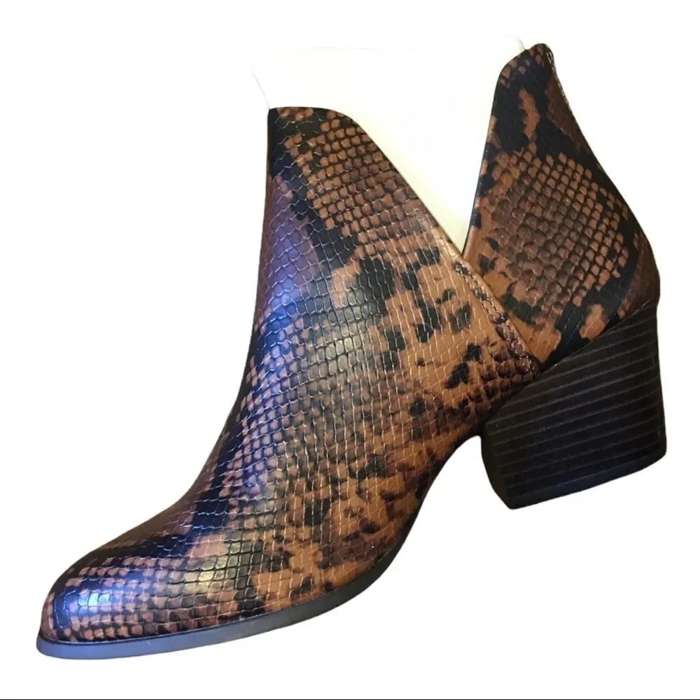 SO Faux Snake Booties 8